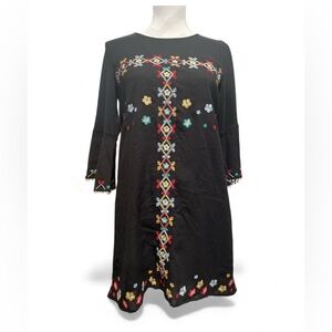 THML Embroidered Black Dress size Small